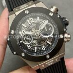 BBF Factory Hublot Big Bang Unico 44mm 421.CI.1170.RX Titanium Black Rubber Strap Black Black Ceram ( BBF Factory Hublot Big Bang Unico 42mm 421.CI.1170.RX Titanium Black Rubber Strap Black Black Ceramic Bezel Skeletonized Dial