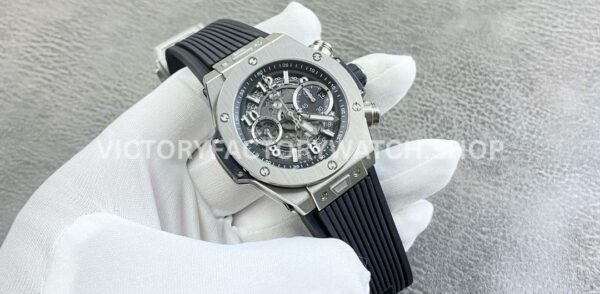 BBF Factory Hublot Big Bang Unico 44mm 421.NX.1170.RX Titanium Rubber Strap Skeletonized Dial (3) BBF Factory Hublot Big Bang Unico 42mm 421.NX.1170.RX Titanium Rubber Strap Skeletonized Dial