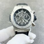 BBF Factory Hublot Big Bang Unico 44mm 421.NX.1170.RX Titanium Rubber Strap Skeletonized Dial (4) BBF Factory Hublot Big Bang Unico 421.NX.1170.RX 44mm titanium rubber strap skeletonized dial replica watch