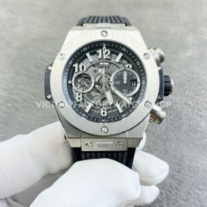BBF Factory Hublot Big Bang Unico 44mm 421.NX.1170.RX Titanium Rubber Strap Skeletonized Dial (4) BBF Factory Hublot Big Bang Unico 421.NX.1170.RX 44mm titanium rubber strap skeletonized dial replica watch