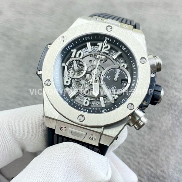 BBF Factory Hublot Big Bang Unico 44mm 421.NX.1170.RX Titanium Rubber Strap Skeletonized Dial (5) BBF Factory Hublot Big Bang Unico 42mm 421.NX.1170.RX Titanium Rubber Strap Skeletonized Dial