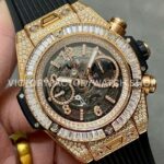BBF Factory Hublot Big Bang Unico 44mm 421.OX.1180.RX.0904 Diamond Rose Gold Skeletonized (3) BBF Factory Hublot Big Bang Unico 44mm 421.OX.1180.RX.0904 Diamond Rose Gold Skeletonized Dial