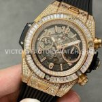 BBF Factory Hublot Big Bang Unico 44mm 421.OX.1180.RX.0904 Diamond Rose Gold Skeletonized (6) BBF Factory Hublot Big Bang Unico 44mm 421.OX.1180.RX.0904 Diamond Rose Gold Skeletonized Dial