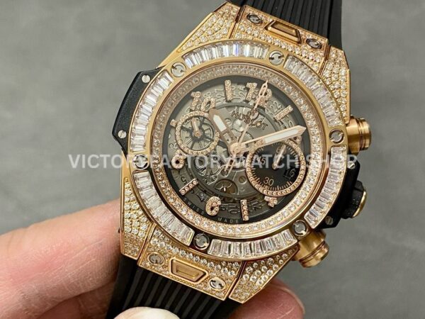 BBF Factory Hublot Big Bang Unico 44mm 421.OX.1180.RX.0904 Diamond Rose Gold Skeletonized (6) BBF Factory Hublot Big Bang Unico 44mm 421.OX.1180.RX.0904 Diamond Rose Gold Skeletonized Dial