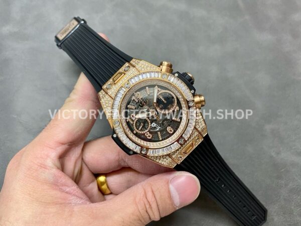 BBF Factory Hublot Big Bang Unico 44mm 421.OX.1180.RX.0904 Diamond Rose Gold Skeletonized (8) BBF Factory Hublot Big Bang Unico 44mm 421.OX.1180.RX.0904 Diamond Rose Gold Skeletonized Dial