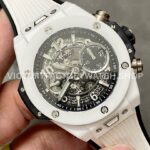 BBF Factory Hublot Big Bang Unico 45mm 421.Hk.1170.RX White Ceramics White Rubber Strap Whi BBF Factory Hublot Big Bang Unico 421.Hk.1170.RX 42mm White Ceramics White Rubber Strap White Skeletonized Dial