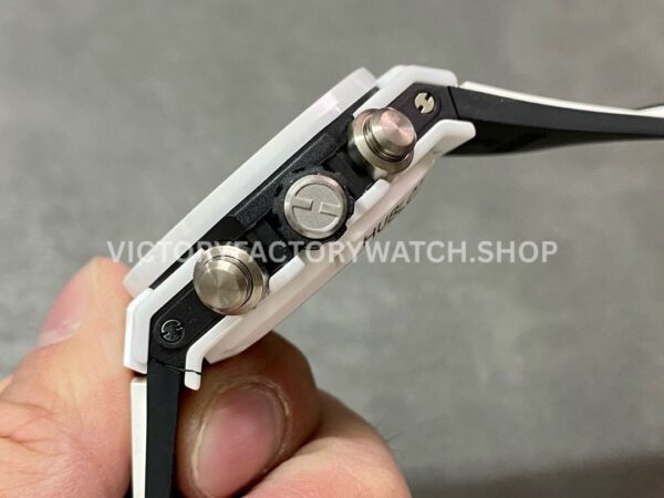 BBF Factory Hublot Big Bang Unico 45mm 421.Hk.1170.RX White Ceramics White Rubber Strap Whi (7) BBF Factory Hublot Big Bang Unico 421.Hk.1170.RX 42mm White Ceramics White Rubber Strap White Skeletonized Dial