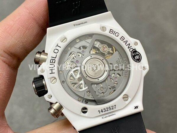 BBF Factory Hublot Big Bang Unico 45mm 421.Hk.1170.RX White Ceramics White Rubber Strap Whi (9) BBF Factory Hublot Big Bang Unico 421.Hk.1170.RX 42mm White Ceramics White Rubber Strap White Skeletonized Dial