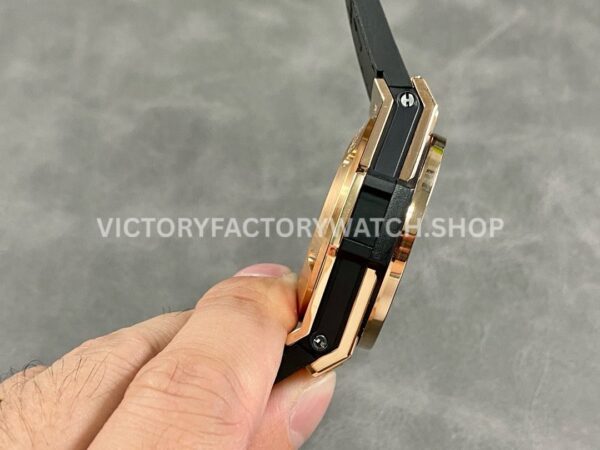 BBF Factory Hublot King Gold Rainbow Big Bang Unico 441 (9) BBF Factory Hublot King Gold Rainbow Big Bang Unico 441.ox.9910.LR.0999 45mm Rose Gold Diamond Leather Strap Skeletonized Arabic Numerals Dial