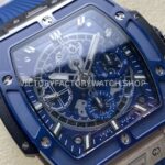 BBF Factory Hublot Spirit of Big Bang 642.NL.7170.RX 42mm Titanium Blue ( (3) BBF Factory Hublot Spirit of Big Bang 642.NL.7170.RX 42mm Titanium Blue Rubber Strap Blue Ceramic Skeletonized Blue Dial