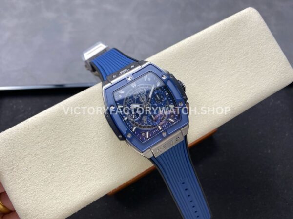 BBF Factory Hublot Spirit of Big Bang 642.NL.7170.RX 42mm Titanium Blue ( (4) BBF Factory Hublot Spirit of Big Bang 642.NL.7170.RX 42mm Titanium Blue Rubber Strap Blue Ceramic Skeletonized Blue Dial