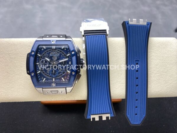 BBF Factory Hublot Spirit of Big Bang 642.NL.7170.RX 42mm Titanium Blue ( (5) BBF Factory Hublot Spirit of Big Bang 642.NL.7170.RX 42mm Titanium Blue Rubber Strap Blue Ceramic Skeletonized Blue Dial