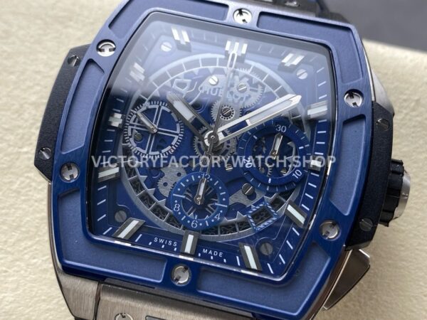 BBF Factory Hublot Spirit of Big Bang 642.NL.7170.RX 42mm Titanium Blue ( (8) BBF Factory Hublot Spirit of Big Bang 642.NL.7170.RX 42mm Titanium Blue Rubber Strap Blue Ceramic Skeletonized Blue Dial