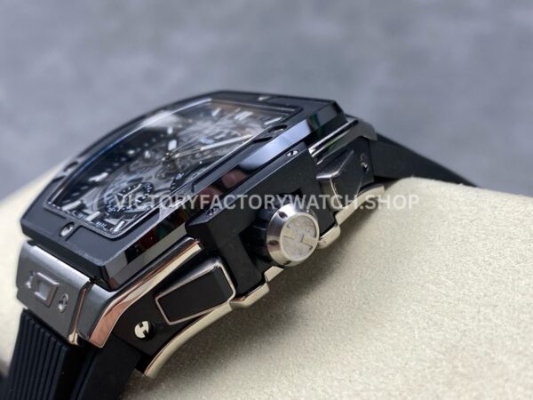 BBF Factory Hublot Spirit of Big Bang 642.NM.0170.RX 42mm Titanium B ( (3) BBF Factory Hublot Spirit of Big Bang 642.NM.0170.RX 42mm Titanium Black Rubber Strap Black Ceramic Skeletonized Black Dial