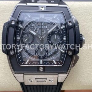 BBF Factory Hublot Spirit of Big Bang 642.NM.0170.RX 42mm Titanium B ( (9) BBF Factory Hublot Spirit of Big Bang 642.NM.0170.RX 42mm titanium black rubber strap black ceramic skeletonized black dial replica watch
