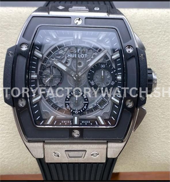 BBF Factory Hublot Spirit of Big Bang 642.NM.0170.RX 42mm Titanium B ( (9) BBF Factory Hublot Spirit of Big Bang 642.NM.0170.RX 42mm titanium black rubber strap black ceramic skeletonized black dial replica watch