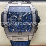 BBF Factory Hublot Spirit of Big Bang 642.NX.0170.RX 42mm Titanium ( (4) BBF Factory Hublot Spirit of Big Bang 642.NX.0170.RX 42mm titanium black rubber strap titanium bezel skeletonized black dial replica watch