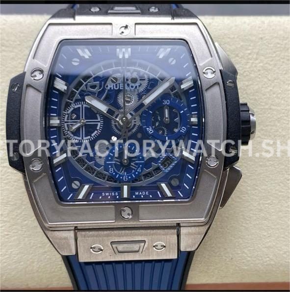 BBF Factory Hublot Spirit of Big Bang 642.NX.0170.RX 42mm Titanium ( (4) BBF Factory Hublot Spirit of Big Bang 642.NX.0170.RX 42mm titanium black rubber strap titanium bezel skeletonized black dial replica watch