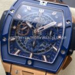 BBF Factory Hublot Spirit of Big Bang 642.OL.7180.RX 42mm Rose Gold Bl ( BBF Factory Hublot Spirit of Big Bang 642.OL.7180.RX 42mm Rose Gold Blue Rubber Strap Blue Ceramic Skeletonized Blue Dial