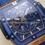 BBF Factory Hublot Spirit of Big Bang 642.OL.7180.RX 42mm Rose Gold Bl ( (3) BBF Factory Hublot Spirit of Big Bang 642.OL.7180.RX 42mm Rose Gold Blue Rubber Strap Blue Ceramic Skeletonized Blue Dial