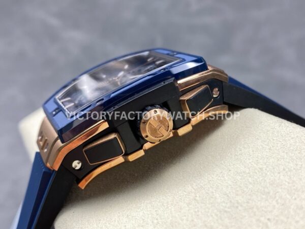 BBF Factory Hublot Spirit of Big Bang 642.OL.7180.RX 42mm Rose Gold Bl ( (6) BBF Factory Hublot Spirit of Big Bang 642.OL.7180.RX 42mm Rose Gold Blue Rubber Strap Blue Ceramic Skeletonized Blue Dial