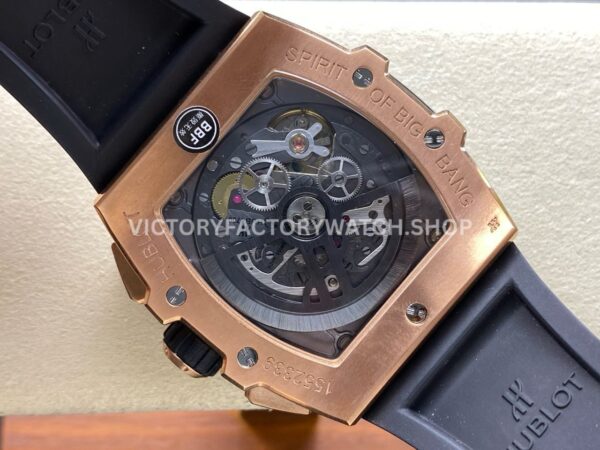 BBF Factory Hublot Spirit of Big Bang 642.OL.7180.RX 42mm Rose Gold Bl ( (7) BBF Factory Hublot Spirit of Big Bang 642.OL.7180.RX 42mm Rose Gold Blue Rubber Strap Blue Ceramic Skeletonized Blue Dial