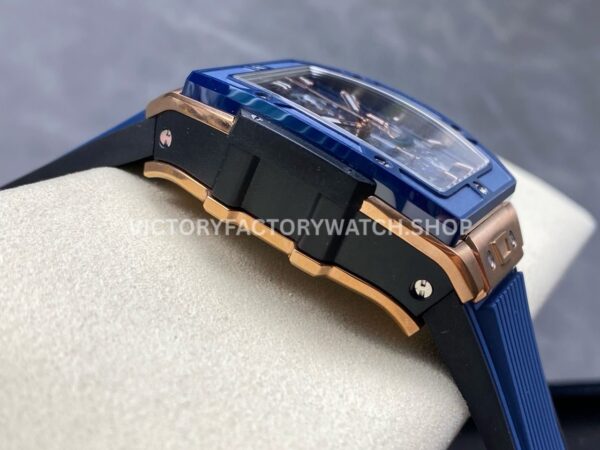 BBF Factory Hublot Spirit of Big Bang 642.OL.7180.RX 42mm Rose Gold Bl ( (8) BBF Factory Hublot Spirit of Big Bang 642.OL.7180.RX 42mm Rose Gold Blue Rubber Strap Blue Ceramic Skeletonized Blue Dial