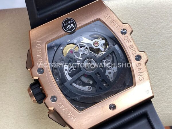 BBF Factory Hublot Spirit of Big Bang 642.OX.0180.RX 42mm Rose ( (5) BBF Factory Hublot Spirit of Big Bang 642.OX.0180.RX 42mm Rose Gold Black Rubber Strap Skeletonized Black Dial