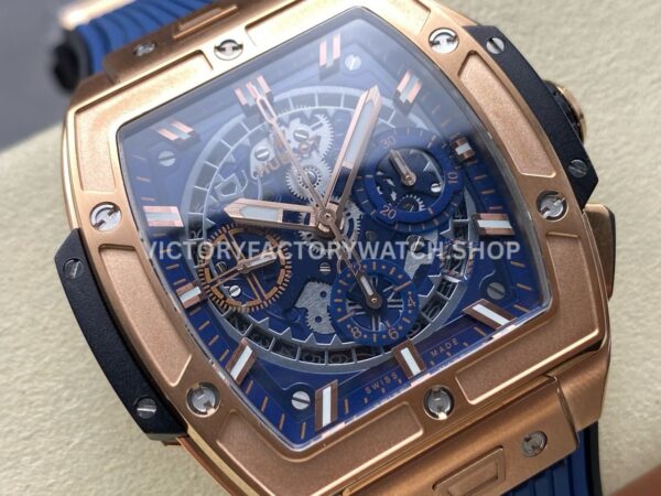 BBF Factory Hublot Spirit of Big Bang 642.OX.7180.RX 42mm Rose Go ( (3) BBF Factory Hublot Spirit of Big Bang 642.NX.7170.RX 42mm Titanium Blue Rubber Strap Titanium Bezel Skeletonized Blue Dial