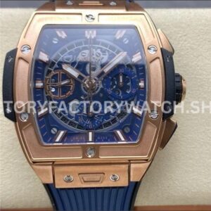 BBF Factory Hublot Spirit of Big Bang 642.OX.7180.RX 42mm Rose Go ( (9) BBF Factory Hublot Spirit of Big Bang 642.NX.7170.RX 42mm titanium blue rubber strap titanium bezel skeletonized blue dial replica watch