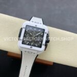 BBF Factory Hublot Square Bang 821.HX.0170.RX 42mm White Ceramic Rubber Strap Skeletonized Dial (3) BBF Factory Hublot Square Bang 821.HX.0170.RX 42mm White Ceramic Rubber Strap Skeletonized Dial