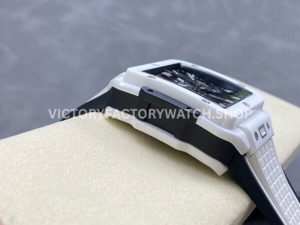 BBF Factory Hublot Square Bang 821.HX.0170.RX 42mm White Ceramic Rubber Strap Skeletonized Dial (8) BBF Factory Hublot Square Bang 821.HX.0170.RX 42mm White Ceramic Rubber Strap Skeletonized Dial