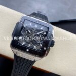 BBF Factory Hublot Square Bang 821.NM.0170.RX 42mm Titanium Rubber Strap Skeletonized Dial (4) BBF Factory Hublot Square Bang 821.NM.0170.RX 42mm Titanium Rubber Strap Skeletonized Dial