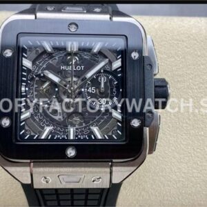 BBF Factory Hublot Square Bang 821.NM.0170.RX 42mm Titanium Rubber Strap Skeletonized Dial (6) BBF Factory Hublot Square Bang 821.NM.0170.RX 42mm titanium rubber strap skeletonized dial replica watch