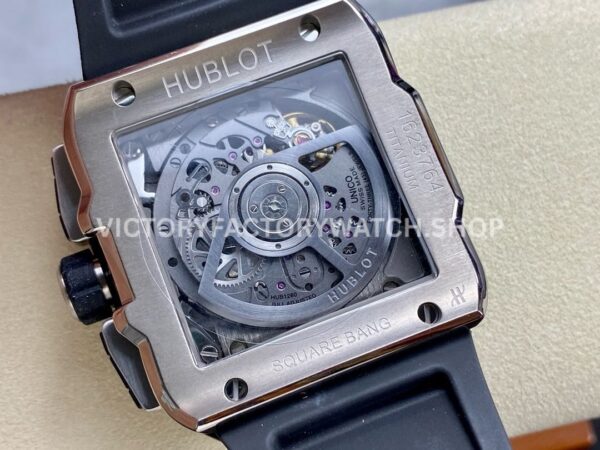 BBF Factory Hublot Square Bang 821.NM.0170.RX 42mm Titanium Rubber Strap Skeletonized Dial (7) BBF Factory Hublot Square Bang 821.NM.0170.RX 42mm Titanium Rubber Strap Skeletonized Dial