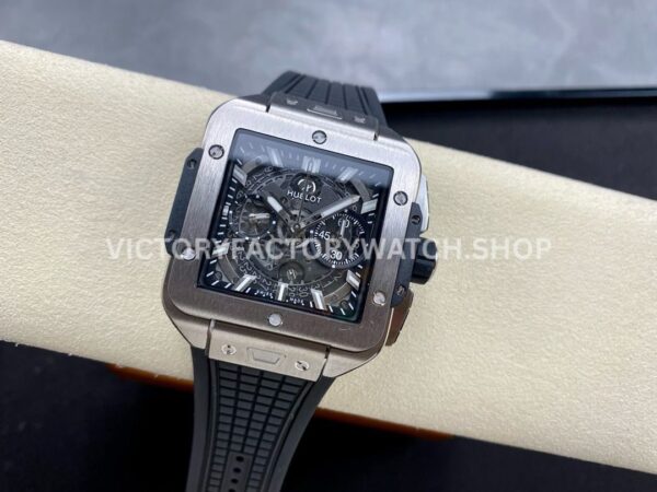 BBF Factory Hublot Square Bang 821.NX.0170.RX 42mm Titanium Black Rubber Strap Titanium Bezel Skeletonized D ( (3) BBF Factory Hublot Square Bang 821.NX.0170.RX 42mm Titanium Black Rubber Strap Titanium Bezel Skeletonized Dial