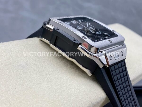 BBF Factory Hublot Square Bang 821.NX.0170.RX 42mm Titanium Black Rubber Strap Titanium Bezel Skeletonized D ( (5) BBF Factory Hublot Square Bang 821.NX.0170.RX 42mm Titanium Black Rubber Strap Titanium Bezel Skeletonized Dial