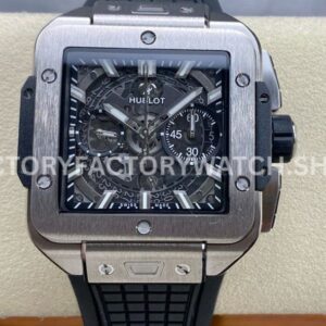 BBF Factory Hublot Square Bang 821.NX.0170.RX 42mm Titanium Black Rubber Strap Titanium Bezel Skeletonized D ( (6) BBF Factory Hublot Square Bang 821.NX.0170.RX 42mm titanium black rubber strap titanium bezel skeletonized dial replica watch