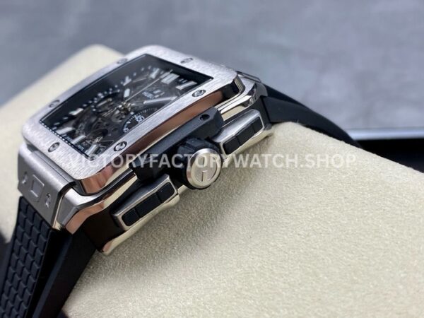 BBF Factory Hublot Square Bang 821.NX.0170.RX 42mm Titanium Black Rubber Strap Titanium Bezel Skeletonized D ( (7) BBF Factory Hublot Square Bang 821.NX.0170.RX 42mm Titanium Black Rubber Strap Titanium Bezel Skeletonized Dial