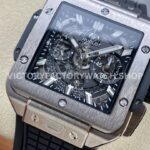 BBF Factory Hublot Square Bang 821.NX.0170.RX 42mm Titanium Black Rubber Strap Titanium Bezel Skeletonized D ( (9) BBF Factory Hublot Square Bang 821.NX.0170.RX 42mm Titanium Black Rubber Strap Titanium Bezel Skeletonized Dial