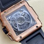 BBF Factory Hublot Square Bang 821.OM.0180.RX 42mm Rose Gold Rubber Strap Bezel Skeletonized Dial (7) BBF Factory Hublot Square Bang 821.OM.0180.RX 42mm Rose Gold Rubber Strap Bezel Skeletonized Dial