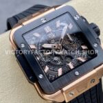 BBF Factory Hublot Square Bang 821.OM.0180.RX 42mm Rose Gold Rubber Strap Bezel Skeletonized Dial (8) BBF Factory Hublot Square Bang 821.OM.0180.RX 42mm Rose Gold Rubber Strap Bezel Skeletonized Dial