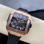 BBF Factory Hublot Square Bang 821.OX.0180.RX 42mm Rose Gold Rubber Strap Skeletonized Dial (8) BBF Factory Hublot Square Bang 821.OX.0180.RX 42mm Rose Gold Rubber Strap Skeletonized Dial