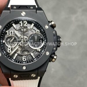 BBF Factory Hublot Big Bang Unico 441.CI.1171.RX 42mm black ceramics white rubber strap black skeletonized dial replica watch
