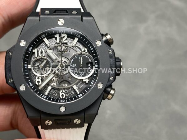 BBF Factory Hublot Big Bang Unico 441.CI.1171.RX 42mm black ceramics white rubber strap black skeletonized dial replica watch