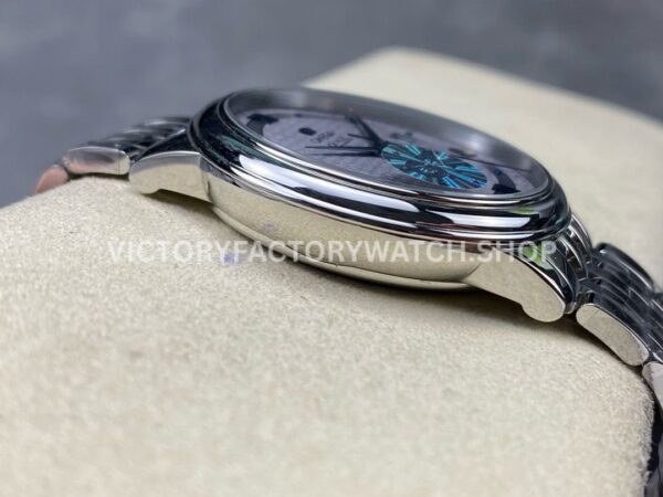 GT Factory Omega De Ville Prestige 424.13.40.20.06.002 39.5mm Full Steel Blue Roman Number Sil (6) GT Factory Omega De Ville Prestige 424.13.40.20.06.002 39.5mm Full Steel Blue Roman Number Silver Web Weaving Dial