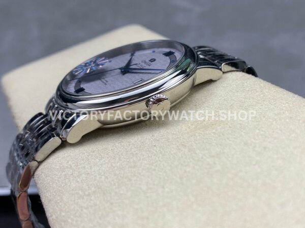 GT Factory Omega De Ville Prestige 424.13.40.20.06.002 39.5mm Full Steel Blue Roman Number Silve (1) GT Factory Omega De Ville Prestige 424.13.40.20.06.002 39.5mm Full Steel Blue Roman Number Silver Web Weaving Dial