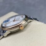 GT Factory Omega De Ville Prestige 424.20.40.20.02.003 39.5mm Half Yellow Gold Steel Gold Roman Number Silver Web Weaving Dial