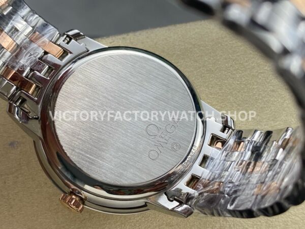 GT Factory Omega De Ville Prestige 424.20.40.20.02.007 39.5mm Half Yellow Gold Steel Gold Roman Number Silver Dial