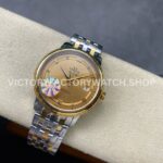 GT Factory Omega De Ville Prestige 424.20.40.20.58.001 39.5mm Half Yellow Gold Steel Gold Roman Number Champagne Dial
